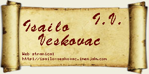 Isailo Veškovac vizit kartica